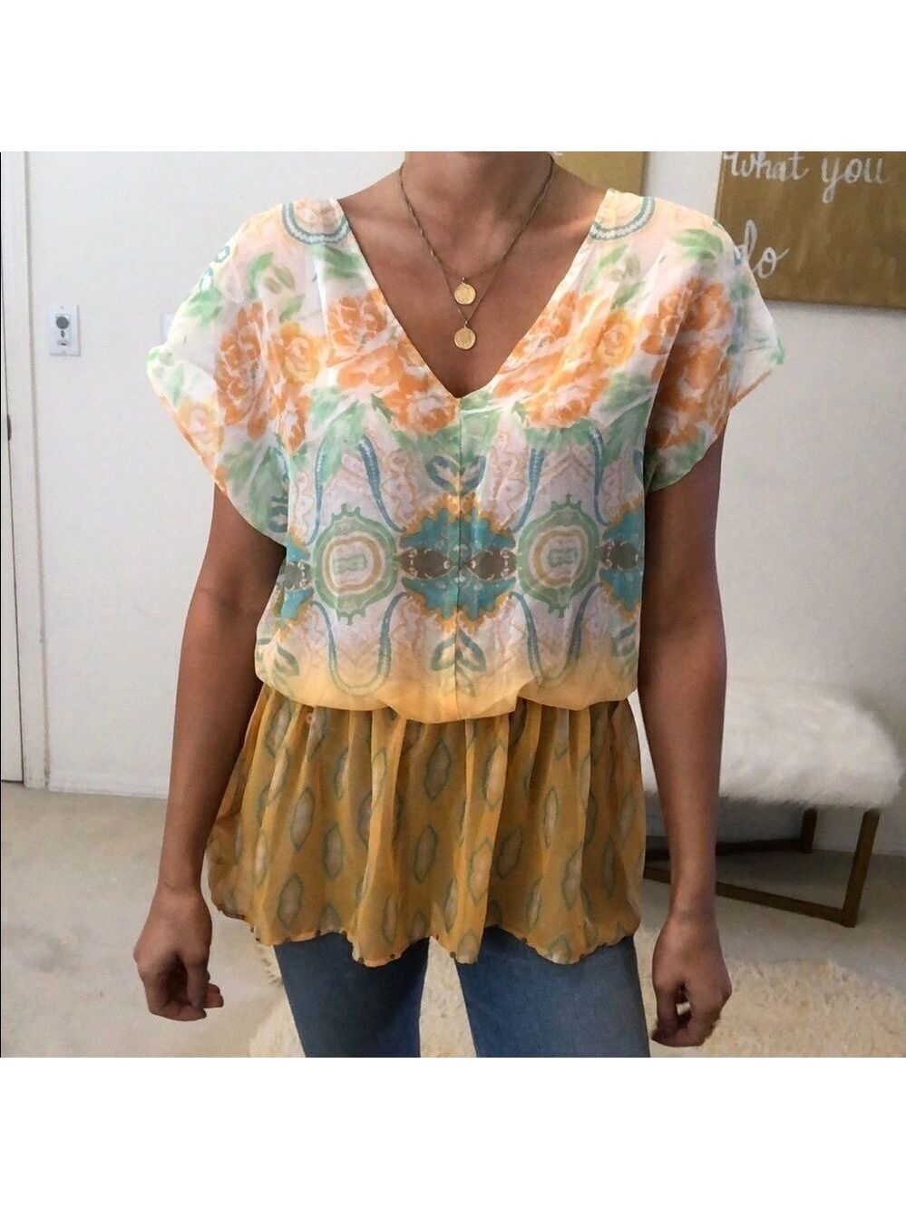 Free people pattern blouse